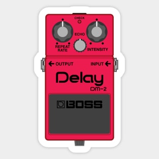 Boss DM-2 Delay Guitar Effect Pedal Sticker
